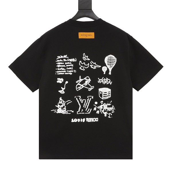 超希少！ルイヴィトン プリントTシャツ 偽物 2色 vus45732